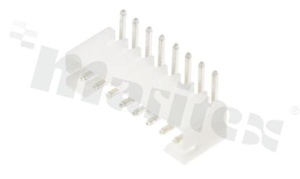 Header for PCB; pitch 2.00mm; 8-contacts; THT; male; side entry; 100V/2A