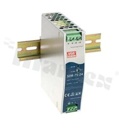 Zasilacz impulsowy; DIN; 75.6W; 12V; 6.3A; 88-264VAC; 124-370VDC