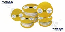 Przewód pojedynczy LGY/H05V-K; z wielodrutową miedzianą żyłą; biały/żółty; przekrój 0.35mm2; AWG 22; 500V; -40+105 st.C; 200m.