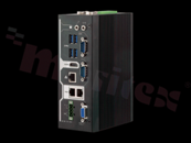 Komputer przemysłowy; Atom x7-E3950 / Celeron N3350; RAM: do 8GB; 4xCOM; 4xUSB; 5xLAN; HDMI; VGA; DIO; 64GB eMMC; SATA; M.2 M Key; SATA; temp.pracy: -40+70C; 9-36VDC