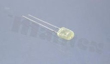 Dioda LED sygnalizacyjna; THT; 5mm oval; żółta; 592nm; 600mcd/20mA; 1.8-2.4V; dyfuzyjna; 100x50 stopni