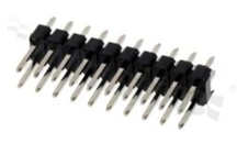 Listwa stykowa do PCB; w rastrze 2.54mm; 2x10 styków; montaż: THT; męska; prosta; dwurzędowa