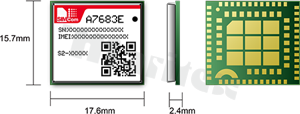 Module; LTE Cat1; FOTA; VoLTE; 3.4-4.2V; LCC+LGA; 15.7x17.6x2.4mm; Europe; (SIM800C)
