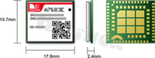 Module; LTE Cat1; FOTA; VoLTE; 3.4-4.2V; LCC+LGA; 15.7x17.6x2.4mm; Europe; (SIM800C)