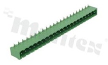 Listwa zaciskowa rozłączalna; w rastrze 5.08mm; 22-torowa; męska; kątowa; zabudowana; UL 300V/8A; TUV:250V/7A