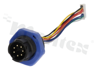 CONTROL BOARD CONNECTOR- M16 push locking 7pin male panel socket L=50mm, 