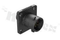 Standard Connector circular; Square Flange RCPT 4 pins; SZ 8 Pin