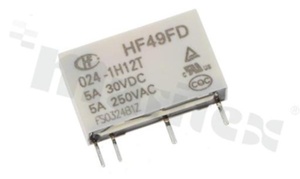 Electromagnetic relay; contact rating current 5A; coil voltage 5VDC; make contact (1A); coil power 120mW; 5A/30VDC; 5A/250VAC