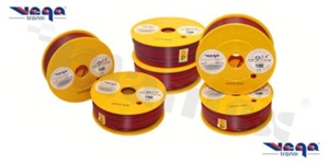 Przewód pojedynczy LGY/H05V-K; z wielodrutową miedzianą żyłą; czerwony/niebieski; przekrój 0.75mm2; AWG 18; 500V; -40+105 st.C; 100m.