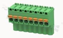 Listwa zaciskowa rozłączalna; w rastrze 5.08mm; 8-torowa; żeńska; na przewód 2.50mm2 (26-12AWG); kątowa; z zaciskiem sprężynowym; styki z fosforobrązu; stalowa klatka; UL 300/10A TUV 320/20A