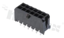 Header for PCB; pitch 3.00mm; 16-contacts [2x8]; THT; male; top entry; 250V/5A