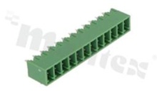 Listwa zaciskowa rozłączalna; w rastrze 3.81mm; 12-torowa; męska; pionowa; zabudowana; UL 300V/8A; TUV:250V/7A