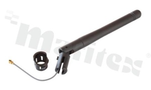 Antena; prętowa łamana; Wi-Fi/Bluetooth/ISM; 2400MHz; liniowa; dookólna; 0.05m; IPEX/U.FL; przykręcana; fi7.8x104.1mm; czarny