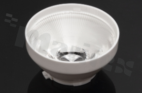 Lens for LED COB; angle: 8 to 16 degrees FWHM; Number of LEDs: 1; Dimensions: round 50mm; Height: 25.5mm; meterial: PMMA; PC; Fastening: socket