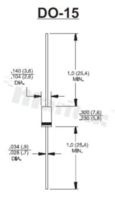 Dioda Zenera;  5.6V; 5%; 5W; -55+150 st.C; THT; DO-15