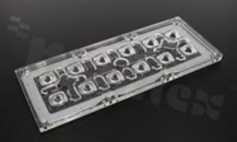 Soczewka do diod LED high power; mid power; kąt rozsyłu: 132 do 157 stopni FWHM; ilość diod: 12; rozmiar: 173x71mm; wysokość: 8mm; rodzaj materiału: PMMA; silikon; sposób mocowania: śruby