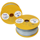 Single wire LGY/H05V-K; with copper multi-strand; grey/white; cross section 1.00mm2; AWG 17; 500V; -40+105 deg.C; 100m.
