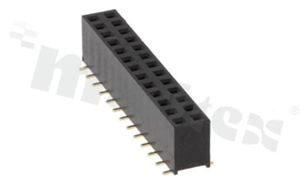 Listwa stykowa do PCB; w rastrze 2.54mm; 2x13 styków; montaż: SMD; żeńska; prosta; dwurzędowe