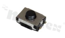 Przełącznik Tact Switch; SMD; wymiary korpusu 3.4x4.7; h=2.5mm; pionowy; o sile nacisku 250gf; przycisk okrągły