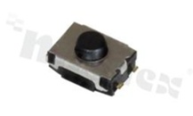 Przełącznik Tact Switch; SMD; wymiary korpusu 3.4x4.7; h=2.5mm; pionowy; o sile nacisku 250gf; przycisk okrągły