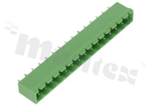 Pluggable terminal block; pitch 5.08mm; 15-ways; male; straight pin header; closed type; UL 300V/16A; TUV:320V/20A