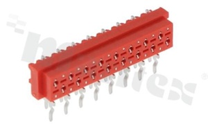 Low profile PCB connector; pitch 1.27mm; 16-contacts; THT; female; side entry