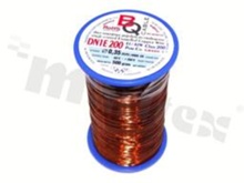 Insulated winding wire; with one layer of enamel insulation; diameter 0.35mm; SWG 29; -65+200 deg.C; 540m; 500g.