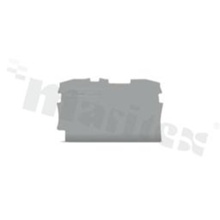 End and intermediate plate; 0.7 mm thick; gray