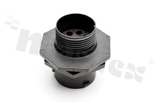 Connector: circular; socket; on panel mounting; front side nut; PIN: 8