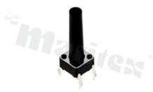 Przełącznik Tact Switch; THT; wymiary korpusu 6.0x6.0; h=17mm; pionowy; o sile nacisku 250gf; przycisk okrągły