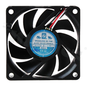 Fan; DC; 12V; 70x70x15.5mm; 28.5-41CFM; 3500/5000RPM; 36.3/48.2dBA.