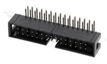 Full shrouded header for PCB; pitch 2.54mm; 30-contacts; THT; male; side entry