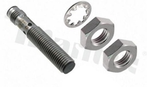 Proximity sensor; inductive; material: stainless steel; length: 44mm; thread: M8; shielded; sensing distance: 2mm; power supply: 10-30V DC; PNP-NC; connector: M8