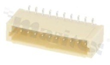 Header for PCB; pitch 1.00mm; 10-contacts; SMD; male; top entry; 50V/1A