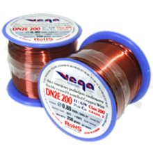 Insulated winding wire; with two layers of enamel insulation; diameter 0.80mm; SWG 21; -65+200 deg.C; 55m; 250g.