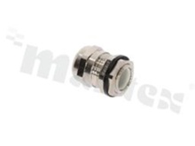 Cable gland M16; Nickel-plated brass; M16x1.5 5-10mm; Flat-O-ring; with lock nut