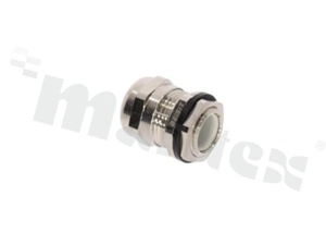Cable gland M16; Nickel-plated brass; M16x1.5 5-10mm; Flat-O-ring; with lock nut