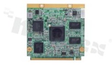 Qseven module; Freescale i.MX53 Series SoC; ARMCortex-A8CPU 1GHz; RAM 1GB; memory eMMC 4GB; 1CAN 2.0B; VGA/LVDS/HDMI; 1 LAN; 2COM; I2S AUDIO; 1 USB; 2 I2C; 8 GPIO; 1 SATA