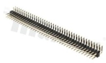 Listwa stykowa do PCB; w rastrze 2.54mm; 2x40 styków; montaż: THT; męska; kątowa; dwurzędowa