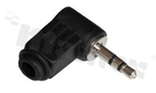 Jack Plug; male; stereo 3.5mm; angled