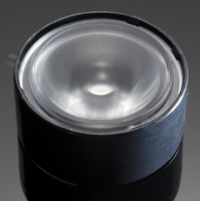 Lens for LED high power; angle: 20 to 22 degrees FWHM; Number of LEDs: 1; Dimensions: round 38mm; Height: 17.2mm; meterial: PMMA; PC; Fastening: tape