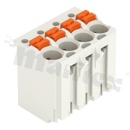 Gniazdo 1-przewodowe; Push-in CAGE CLAMP; 1.5mm2; raster 3.5mm; 4-bieg; jasnoszary; 200szt