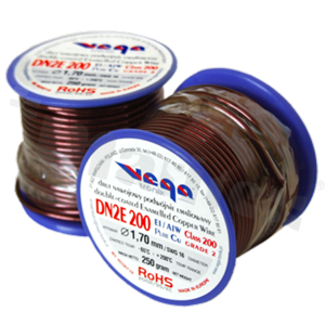 Drut nawojowy; podwójnie emaliowany; średnica 1.70mm; SWG 16; -65+200 st.C; 11m; 250g.