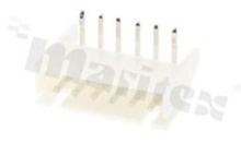 Header for PCB; pitch 2.50mm; 6-contacts; THT; male; side entry; 250V/2A