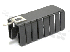 Heatsink; moulded TO-220; TO-262 30.3x12.8x12.7mm; black; anodized aluminium AL5052; RoHS.