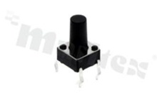 Tact Switch; THT; dimensions 6.0x6.0; h=10mm; vertical; operating force 160gf; button: round