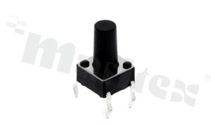 Tact Switch; THT; dimensions 6.0x6.0; h=10mm; vertical; operating force 160gf; button: round