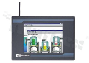 Bezwentylatorowy komputer panelowy 8.4"; TFT LCD; 250 nitów; SVGA; dotykowy:rez; AMD LX800 500 MHz; RAM+1GB; 3xCOM; 2xUSB; 2xLAN; VGA; Audio; miniPCI; P104; PS/2; temp. pracy 0+50C; zasilanie 16-28V DC