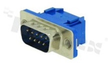 D-Sub Connector; male; with thread; 9 contacts