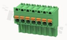 Pluggable terminal block; 5.08mm pitch; 7-ways; female; for wire 2.50mm2 (26-12AWG); R/A; p.bronze contacts; spring clamp; brass cage; UL 300/10A TUV 320/20A
